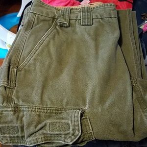 Green duluth fire hose cargo pants